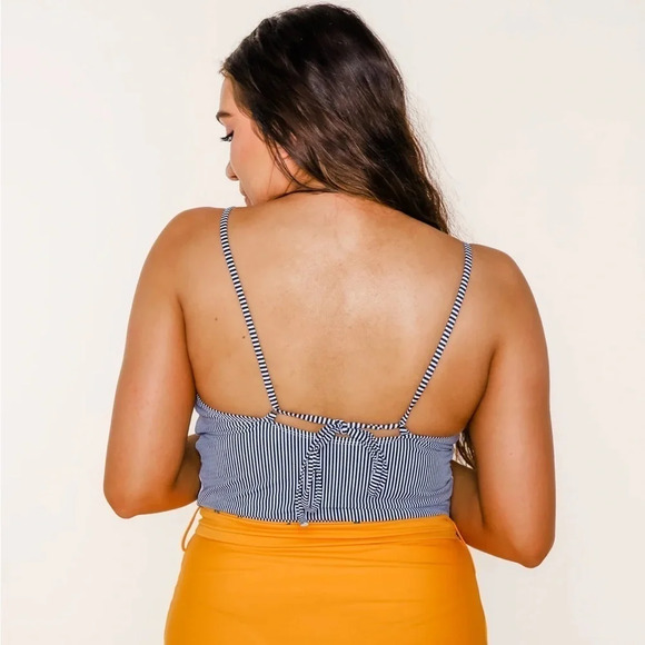 NEW CENTARA TOP | BLACK & WHITE STRIPE Coral Reef Swim - Picture 2 of 3